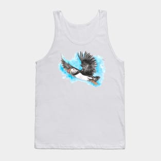 Atlantic Puffin in Flight Tank Top